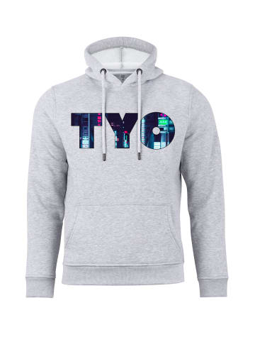 Cotton Prime® Hoodie Skyline Tokio - Weltenbummler Kollektion in Grau-Melange