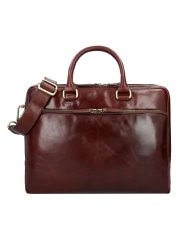 Leonhard Heyden Cambridge Aktentasche Leder 40 cm rotbraun