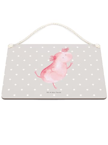 Mr. & Mrs. Panda holzbild Axolotl Tanzen ohne Spruch in Grau Pastell