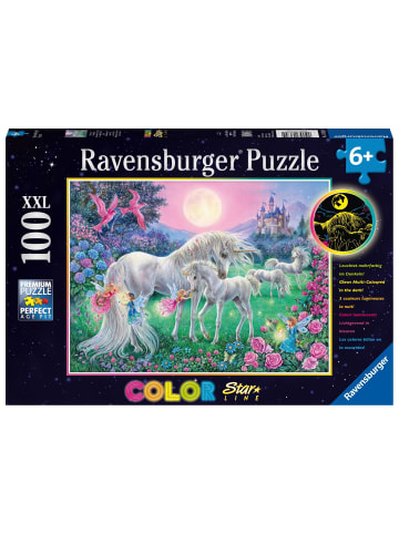 Ravensburger Einhörner im Mondschein. Color Star Line Puzzle 100 Teile XXL