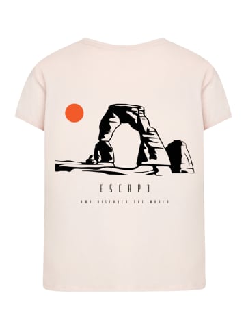 F4NT4STIC Ladies Box Tee Escape Discover the World Savannah in pink