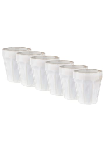 Butlers Butlers Kaffeetasse BERGAMO 6er-Set in Weiß