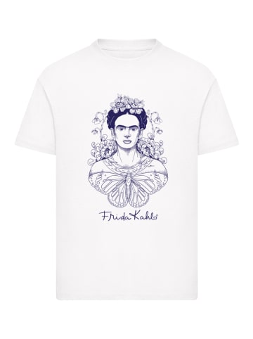 F4NT4STIC T-Shirt Frida Kahlo Butterfly in weiß