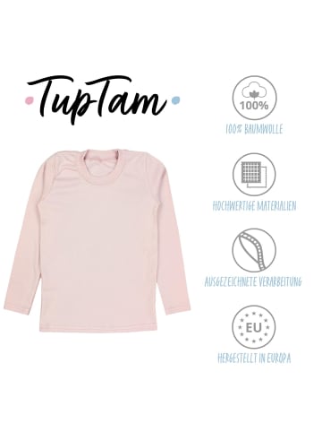 TupTam Mädchen Langarmshirt 3er Pack in weiß-kombi