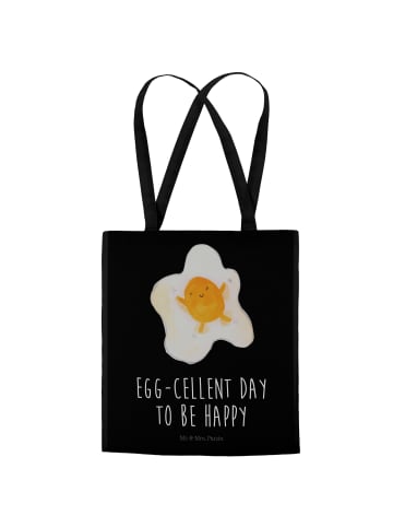 Mr. & Mrs. Panda Schultasche Spiegelei Ei mit Spruch in Schwarz