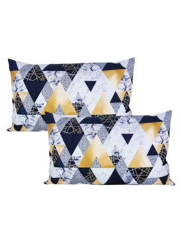 JACK 2er Set Outdoor Kissenhülle 30x50cm Motiv in Geometrisch Gold