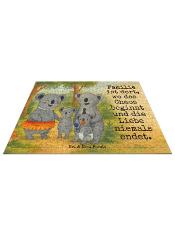 Mr. & Mrs. Panda Puzzle Koala Familie Design mit Spruch in Weiß