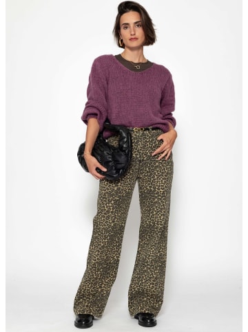 SASSYCLASSY Pullover mit V-Ausschnitt in Lila