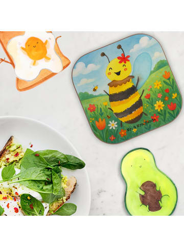 Mr. & Mrs. Panda Untersetzer für Gläser Biene Happy Design ohne ... in Weiß