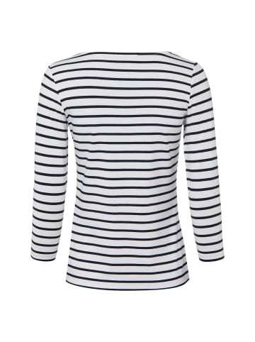 More & More Langarmshirt in weiß schwarz