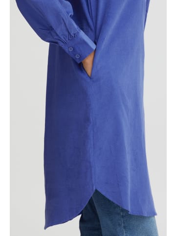 b.young Blusenkleid BYDINIA LONG SHIRT - 20812180 Klassische Tunika in Cordoptik in Blau