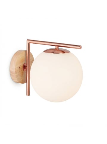 relaxdays Wandleuchte in Kupferfarben - (B)19,5 x (H)22 x(T)28 cm