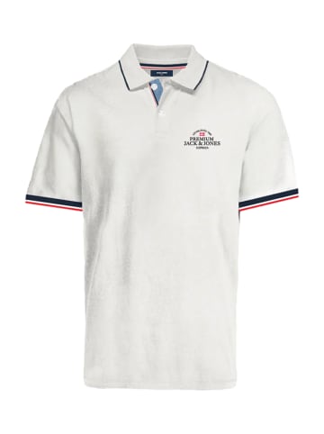 Jack & Jones Poloshirt 'BLUWAVE' in weiß