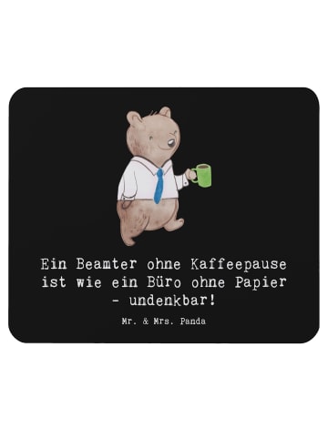 Mr. & Mrs. Panda Mousepad Beamter Kaffeepause mit Spruch in Schwarz