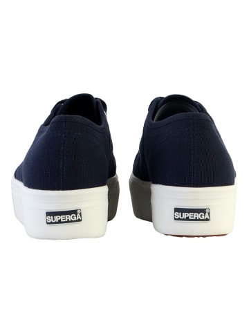 Superga Sneaker mit Schnürsenkeln Blau