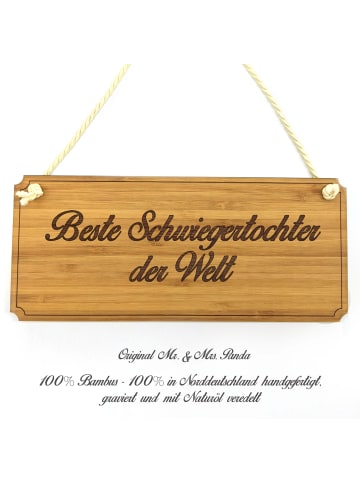 Mr. & Mrs. Panda Holz Türschild Schwiegertochter mit Spruch in Keine Angabe