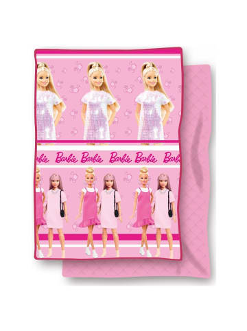 Barbie Tagesdecke 150x250 cm Steppdecke im Barbie-Design für Kinderzimmer in Rosa