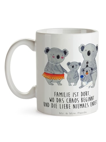 Mr. & Mrs. Panda Kaffeetasse Koala Familie mit Spruch in Weiß