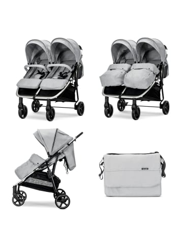 Lorelli Geschwisterkinderwagen Duo in grau