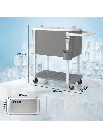Outsunny Kühlwagen,84L x 38B x 83H cm,Grau