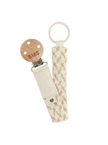 BIBS Schnullerband Pacifier Braid - Ivory / V in beige