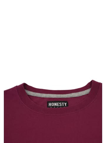 HONESTY RULES T-Shirt " Basic " in bordeaux