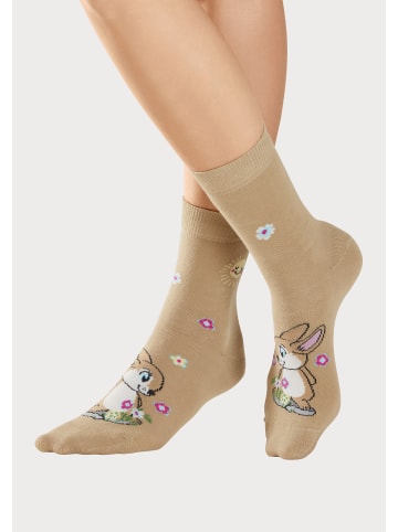 H.I.S Basicsocken in ecru, rostorange, rostbraun, beige, hellbraun