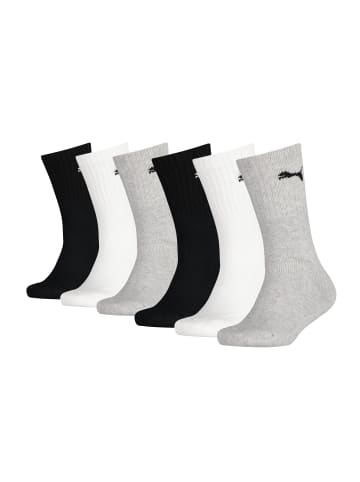 Puma Socken 6er Pack in Schwarz/Weiß/Grau