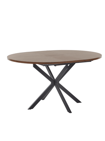 Beliani Ausziehbarer Tisch FRIONA in Braun/Schwarz - (W) 110 x (H) 75 x (L) 110 cm