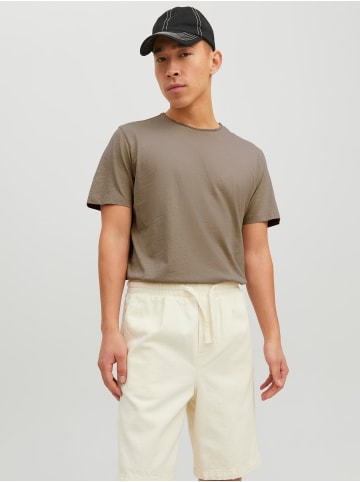 Jack & Jones Basic T-Shirt Rundhals Kurzarm JJEBASHER in Braun