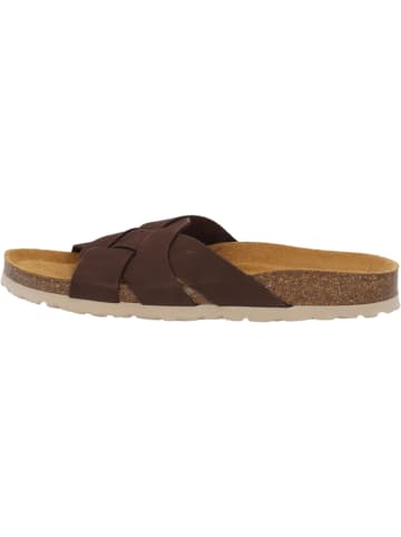 Palado Pantoletten Torna Premium Leather in Dunkelbraun