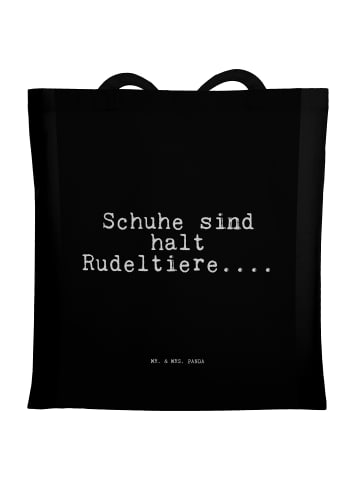 Mr. & Mrs. Panda Shopping Tasche Schuhe sind halt Rudeltiere....... in Schwarz