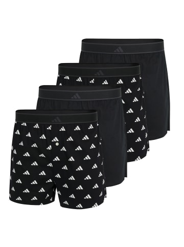 adidas Web-Boxershorts 4er Pack in Schwarz/Weiß