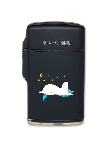 Mr. & Mrs. Panda sturmfeuerzeug Einhorn Sternenhimmel ohne Spruch in Schwarz