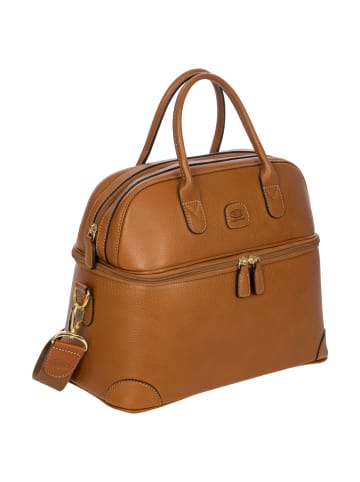 BRIC`s Life Pelle - Beautycase 35 cm (tan leather) in cognac
