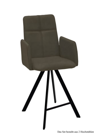 58 aufm Kessel THEKENSTUHL (2er-Set) Dekhova 52x109x60 Schwarz/Khaki