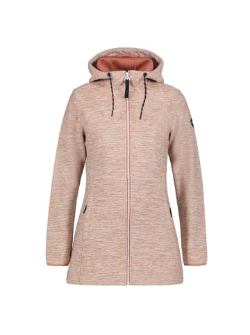 Icepeak Strickfleecejacke lang Alzey Kapuze in Rosa