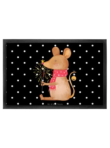 Mr. & Mrs. Panda Bodenvorleger Maus Weihnachten ohne Spruch in Schwarz