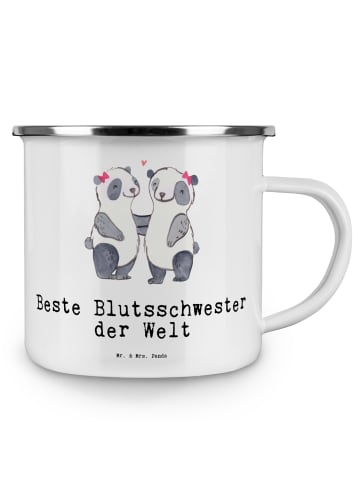 Mr. & Mrs. Panda Kaffeetasse Panda Beste Blutsschwester der Welt... in Weiß