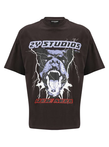 2Y Studios 2Y Studios Herren Rottweiler Oversize Tee in washed black