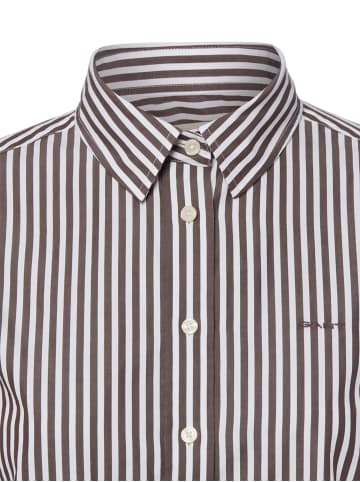 Gant Hemdbluse in schoko weiß - 0001