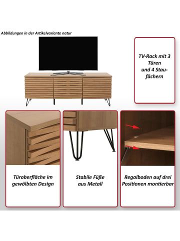 MCW TV-Rack M49, Walnuss-Optik