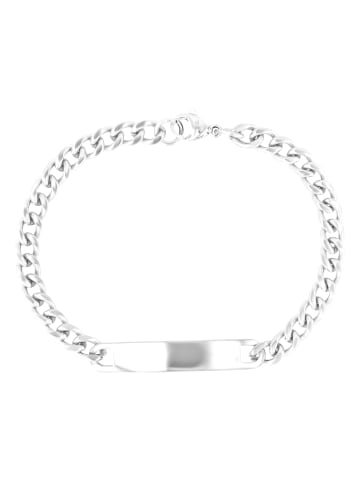 Adeliás Damen Armband – Panzerarmband aus Edelstahl 18 cm in silber