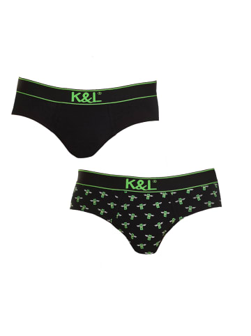Kisses and Love 2er-Set: Slip in Black
