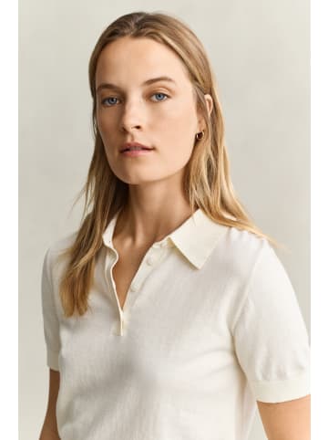 Gant Strick-Poloshirt in sand