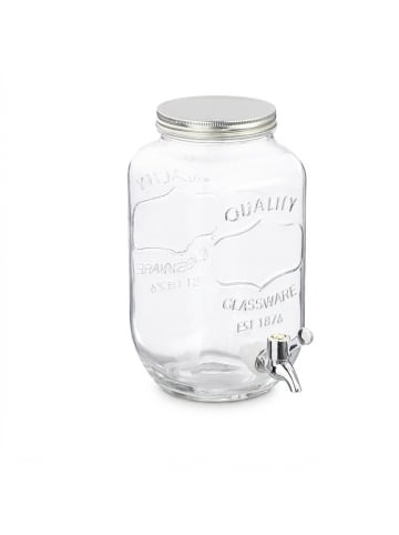 relaxdays 2 x Getränkespender in Transparent - 3,5 l