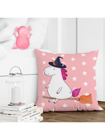 Mr. & Mrs. Panda Kissen Einhorn Hexe ohne Spruch in Rot Pastell