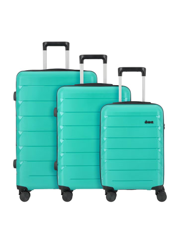 D&N Travel Line 4100 4 Rollen Kofferset 3-teilig in petrol