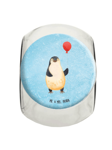Mr. & Mrs. Panda Bonbonglas Pinguin Luftballon ohne Spruch in Eisblau