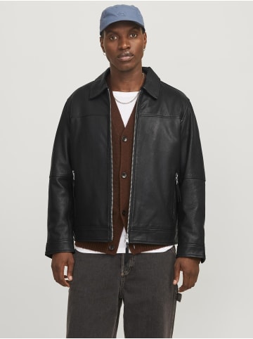 Jack & Jones Lederjacke in Black